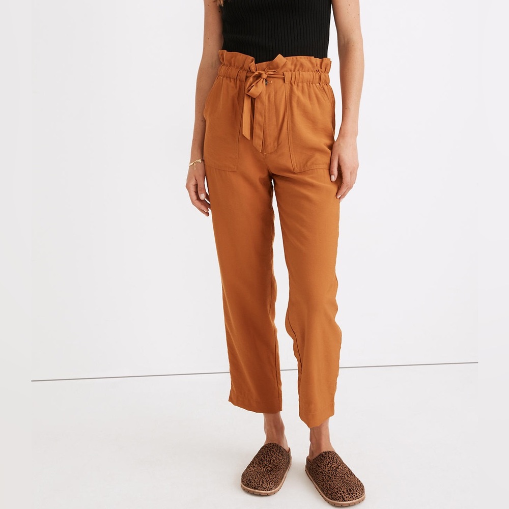 Madewell dunaway paperbag ankle pants ,S